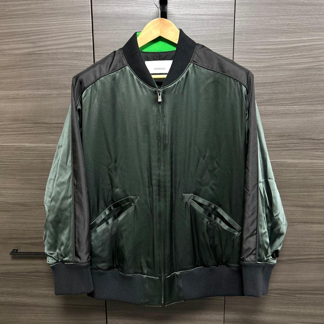 オーバーコート リバーシブルスタジアムジャケット 24SS 刺繍 ブラック M0