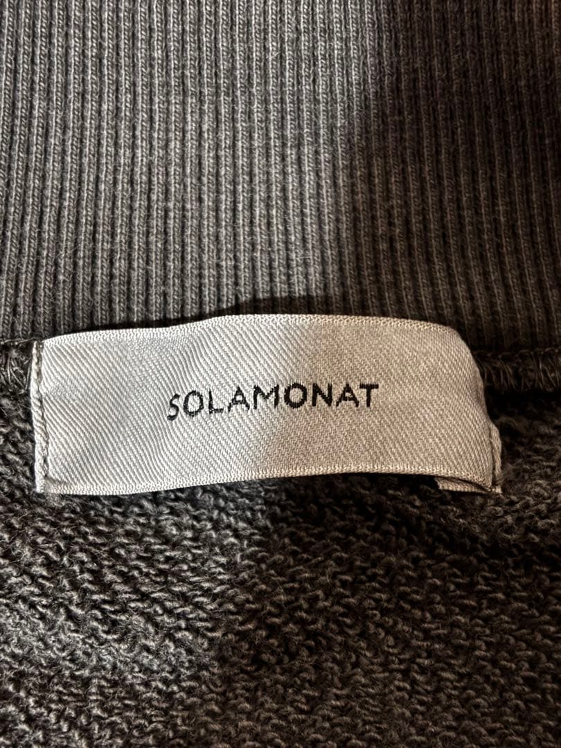 新品未使用☆SOLAMONETのピグメントスウェットハーフジッププルオーバー