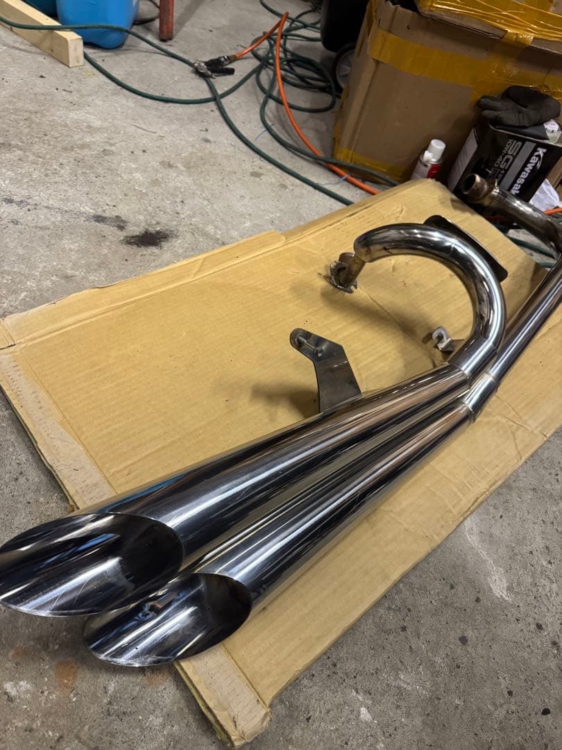 HONDA マグナ250 MC292本出し メガホン スラッシュカットマフラー