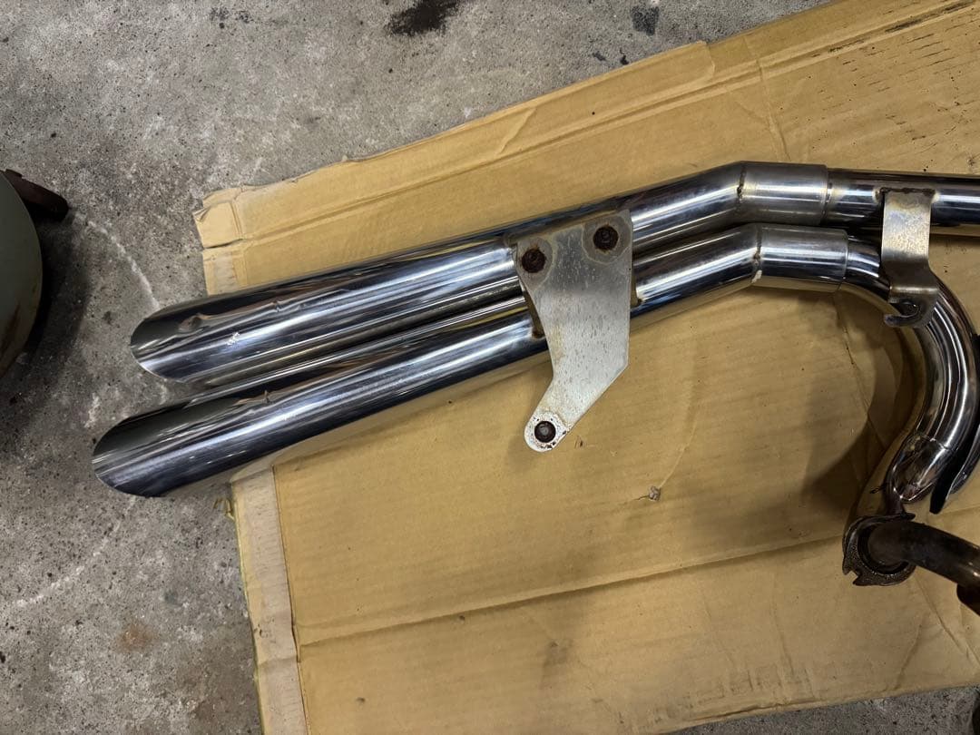 HONDA マグナ250 MC292本出し メガホン スラッシュカットマフラー