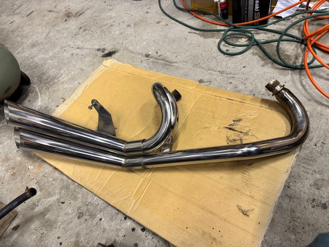 HONDA マグナ250 MC292本出し メガホン スラッシュカットマフラー