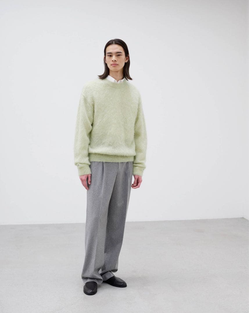 パンツ CASHMERE MOLESKIN TWO-TUCK SLACKS 4