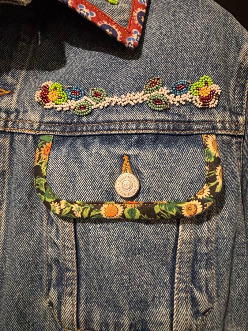 VALENTINO ミケーレ 2025SS ビーズデニムジャケット 44