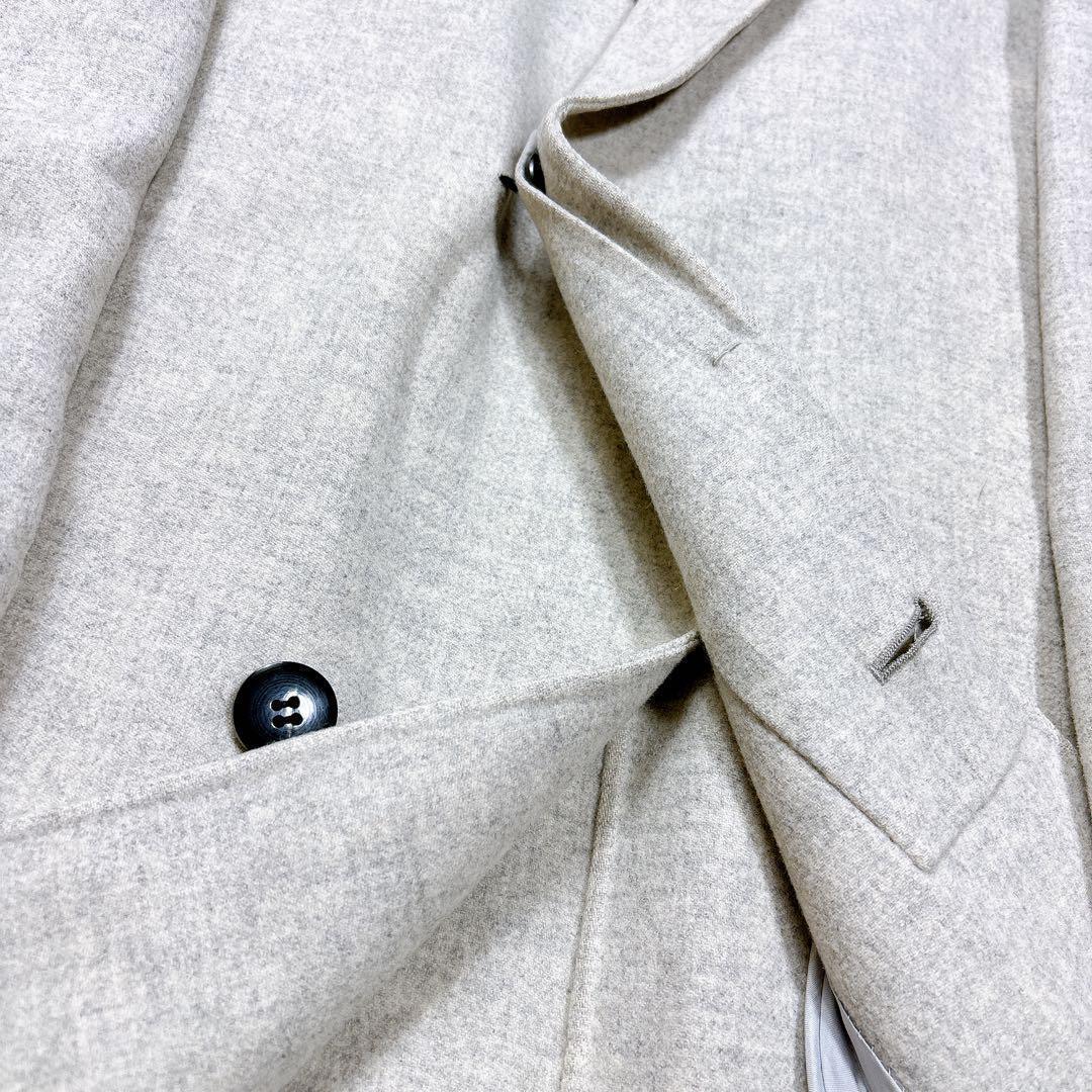 GALERIE VIE ウールカシミヤ ライトメルトン チェスターコート グレー