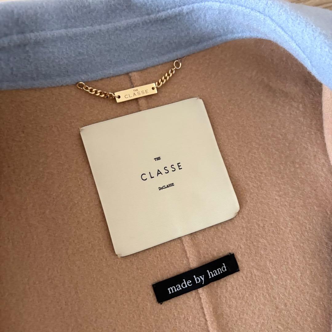 DoCLASSE カシミヤ混ウールリバー・コート