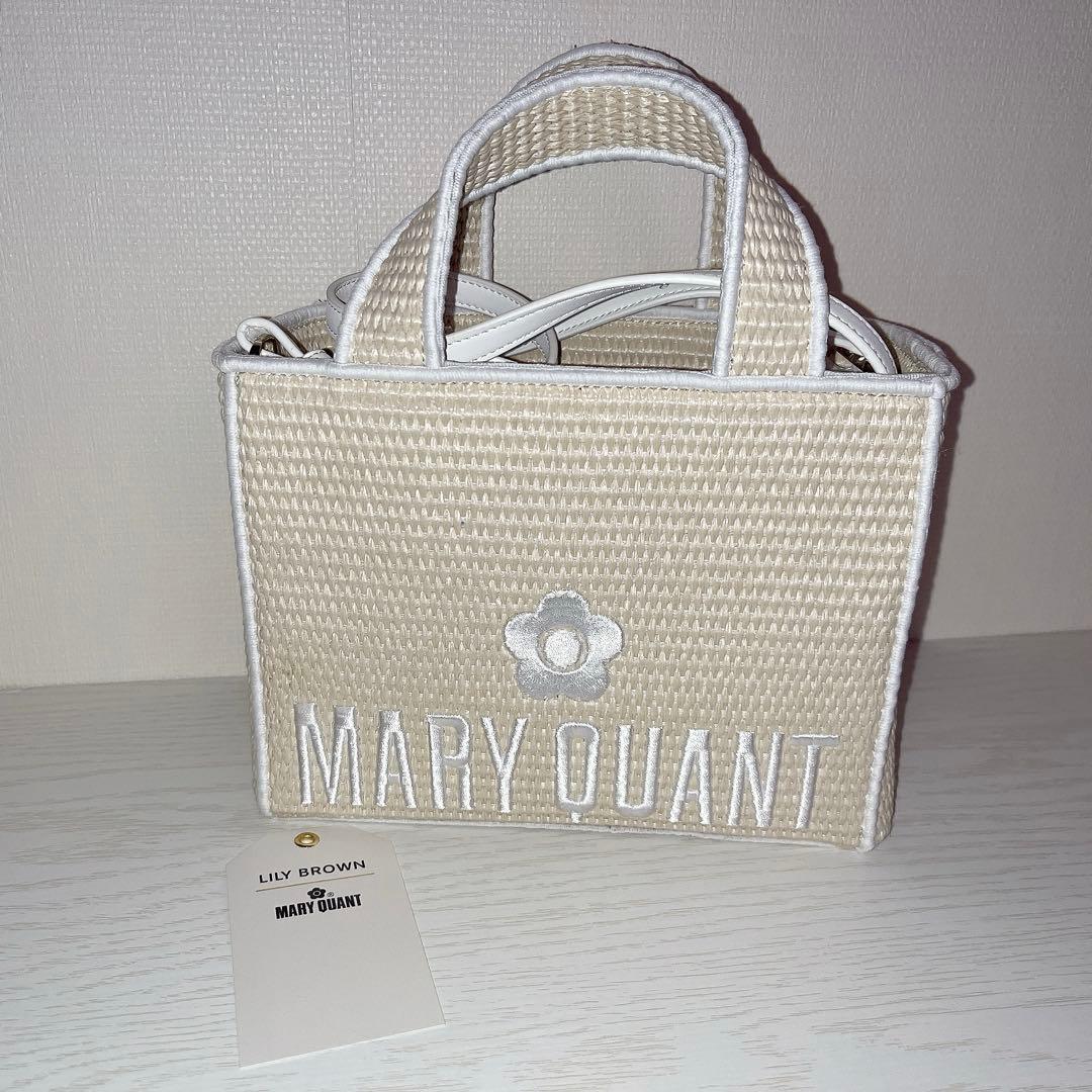 【LILY BROWN×MARY QUANT】ジュートロゴトート WHT
