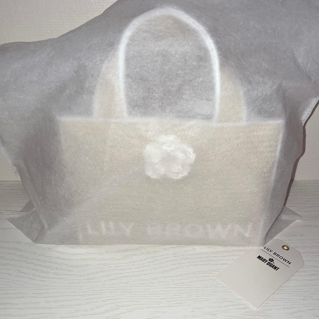 【LILY BROWN×MARY QUANT】ジュートロゴトート WHT