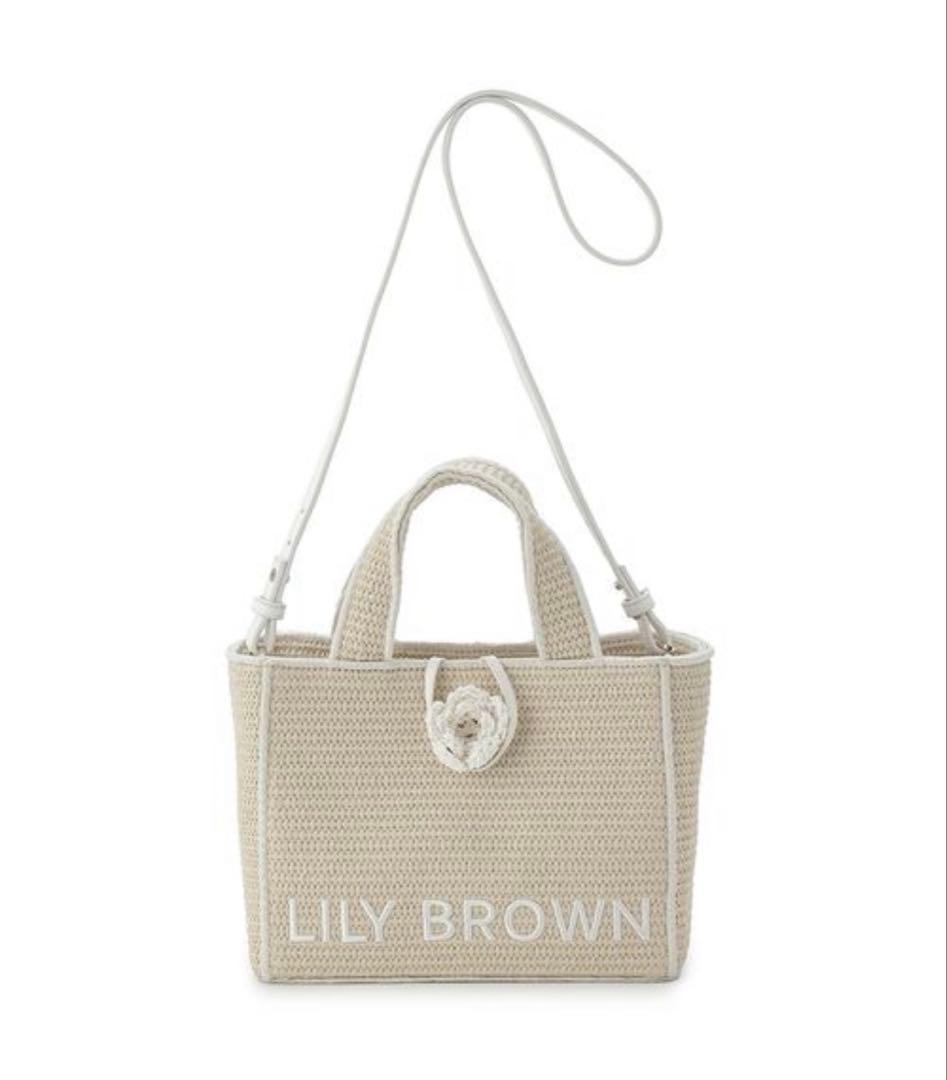 【LILY BROWN×MARY QUANT】ジュートロゴトート WHT
