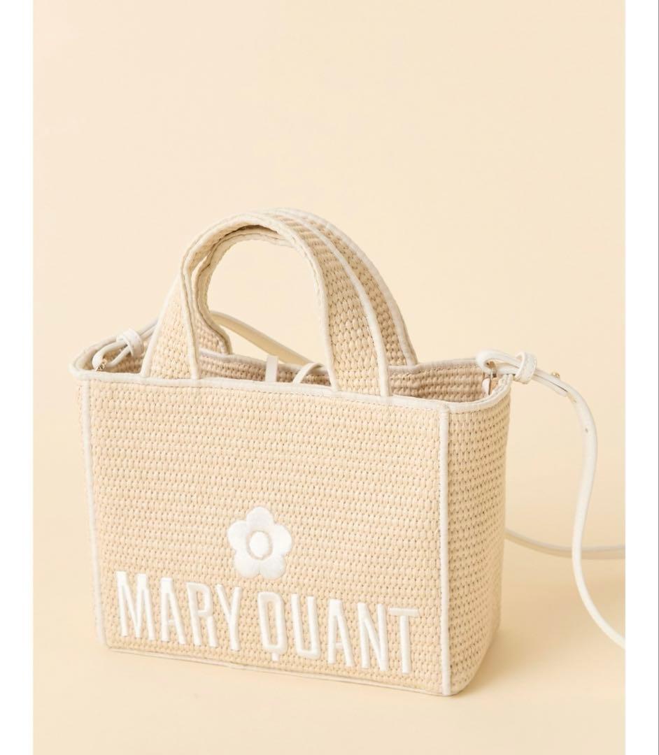 【LILY BROWN×MARY QUANT】ジュートロゴトート WHT