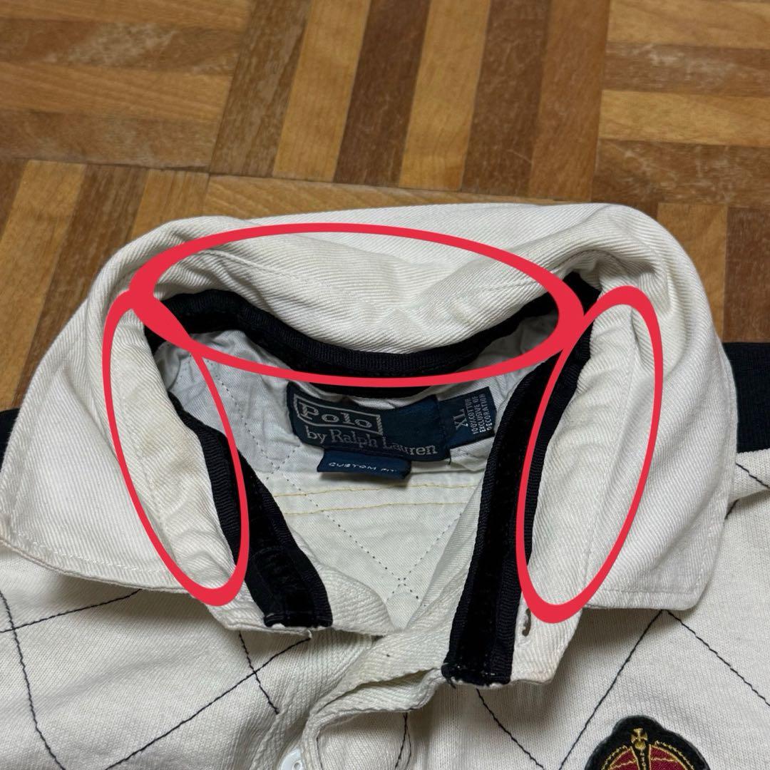 ポロバイラルフローレン エンブレム 刺繍 ボーダー ラガーシャツ S84b