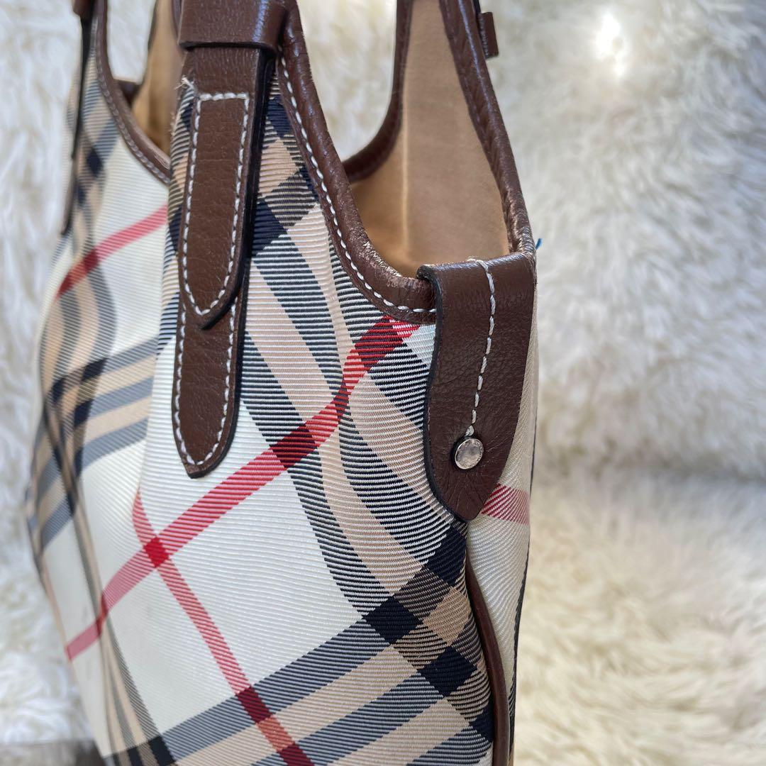 BURBERRY BLUE LABELバーバリーノバチェックトートバッグ肩掛け可
