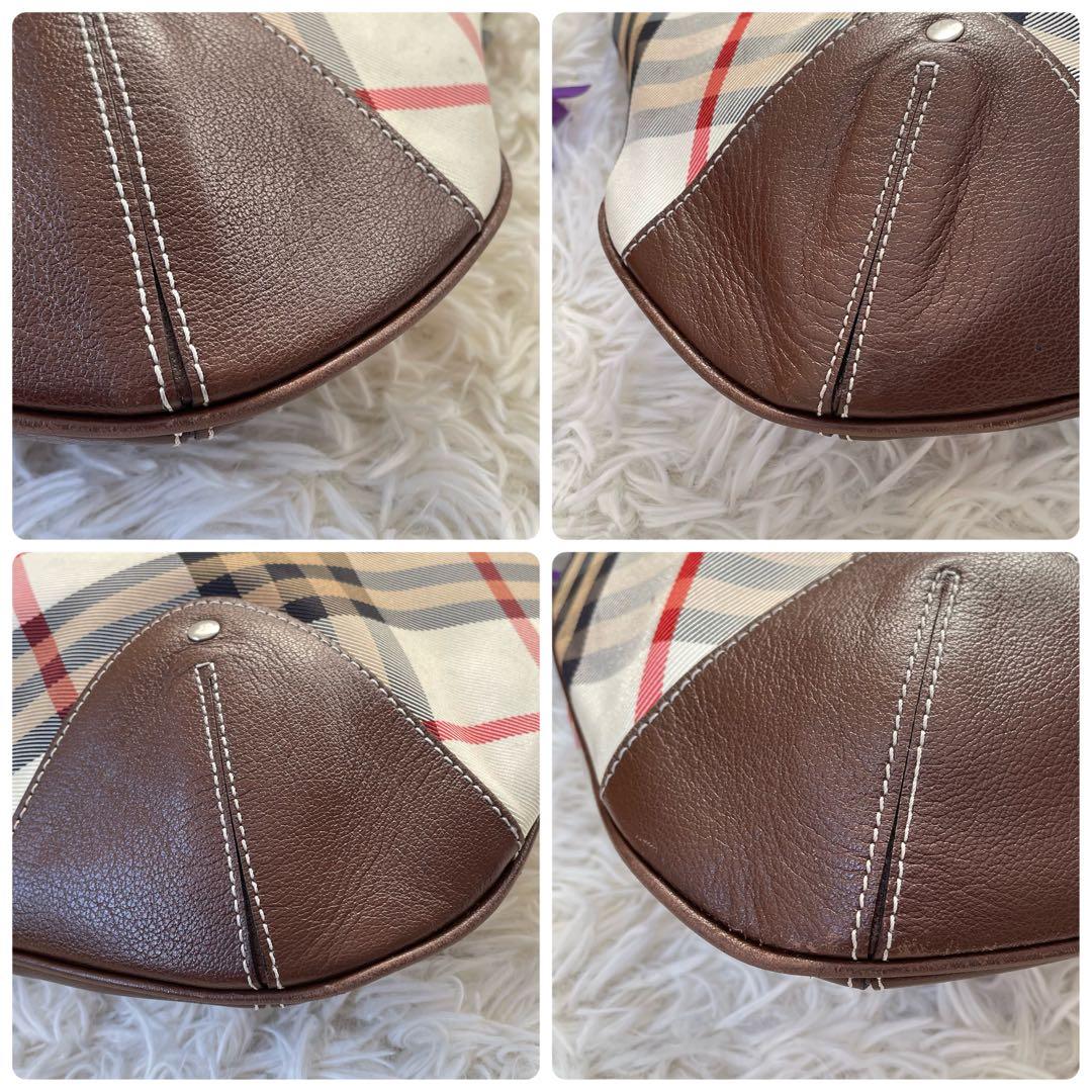 BURBERRY BLUE LABELバーバリーノバチェックトートバッグ肩掛け可