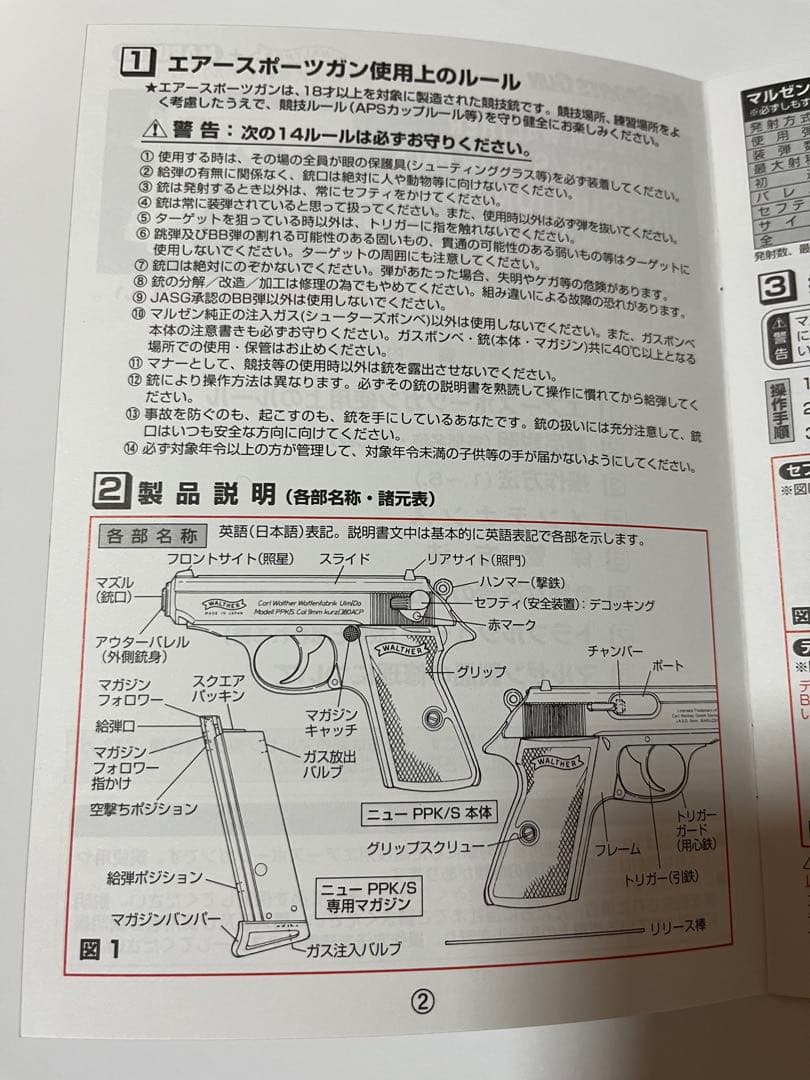 マルゼン　ワルサーPPK クラシック　ガスブローバック　6mm