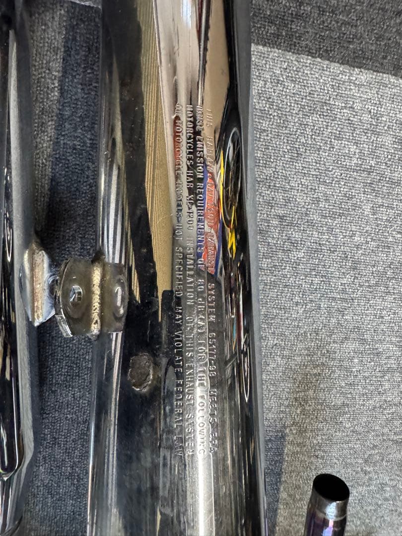 ハーレー　スポーツスター　XLH883 マフラー　加工ステー付き