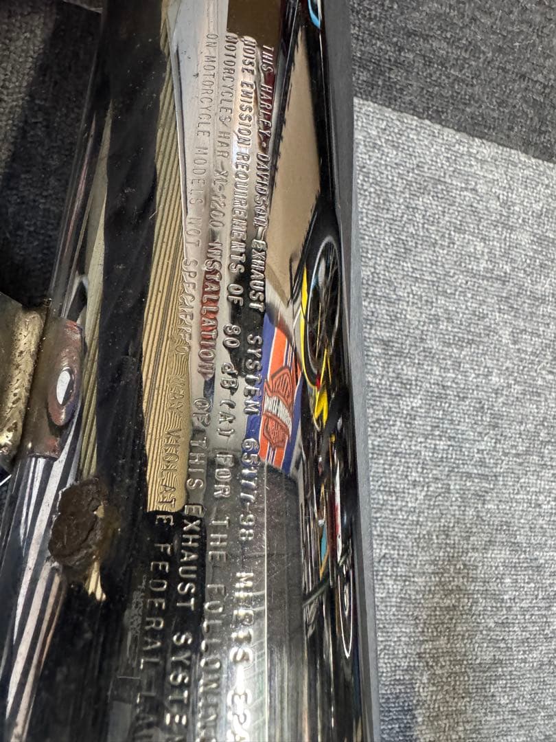 ハーレー　スポーツスター　XLH883 マフラー　加工ステー付き