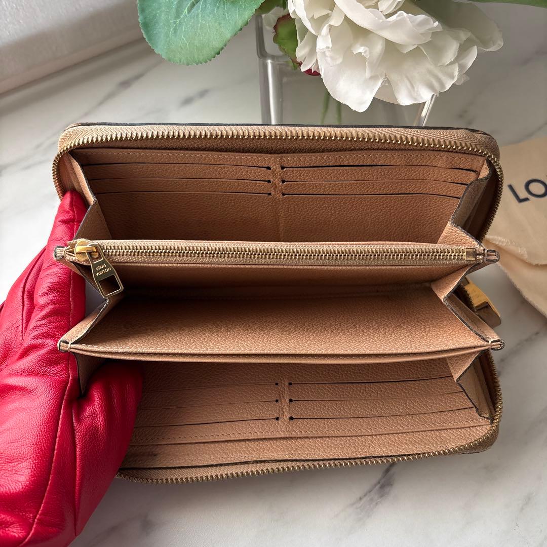 LOUIS VUITTON 長財布 ベージュ レザー