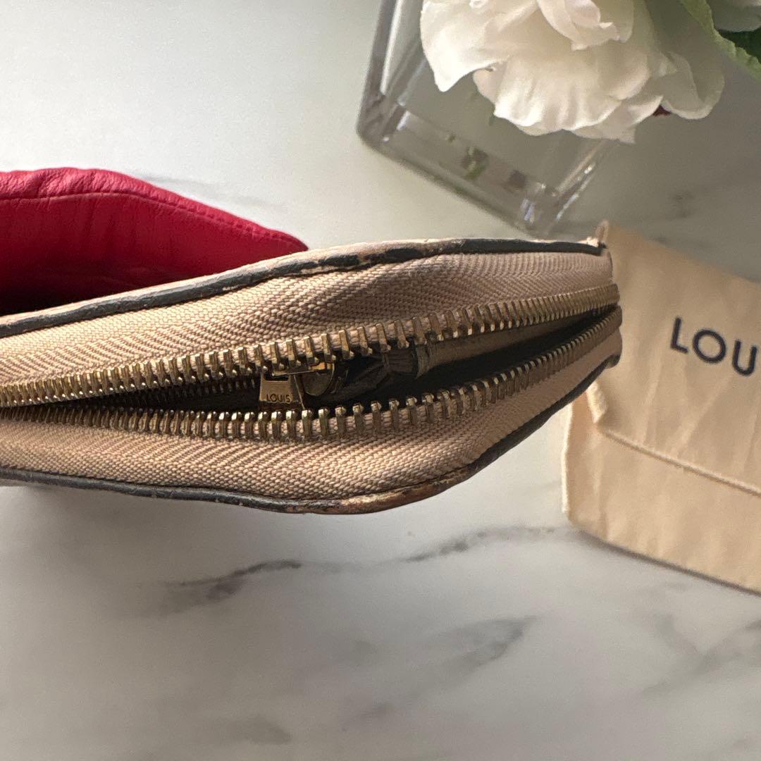 LOUIS VUITTON 長財布 ベージュ レザー