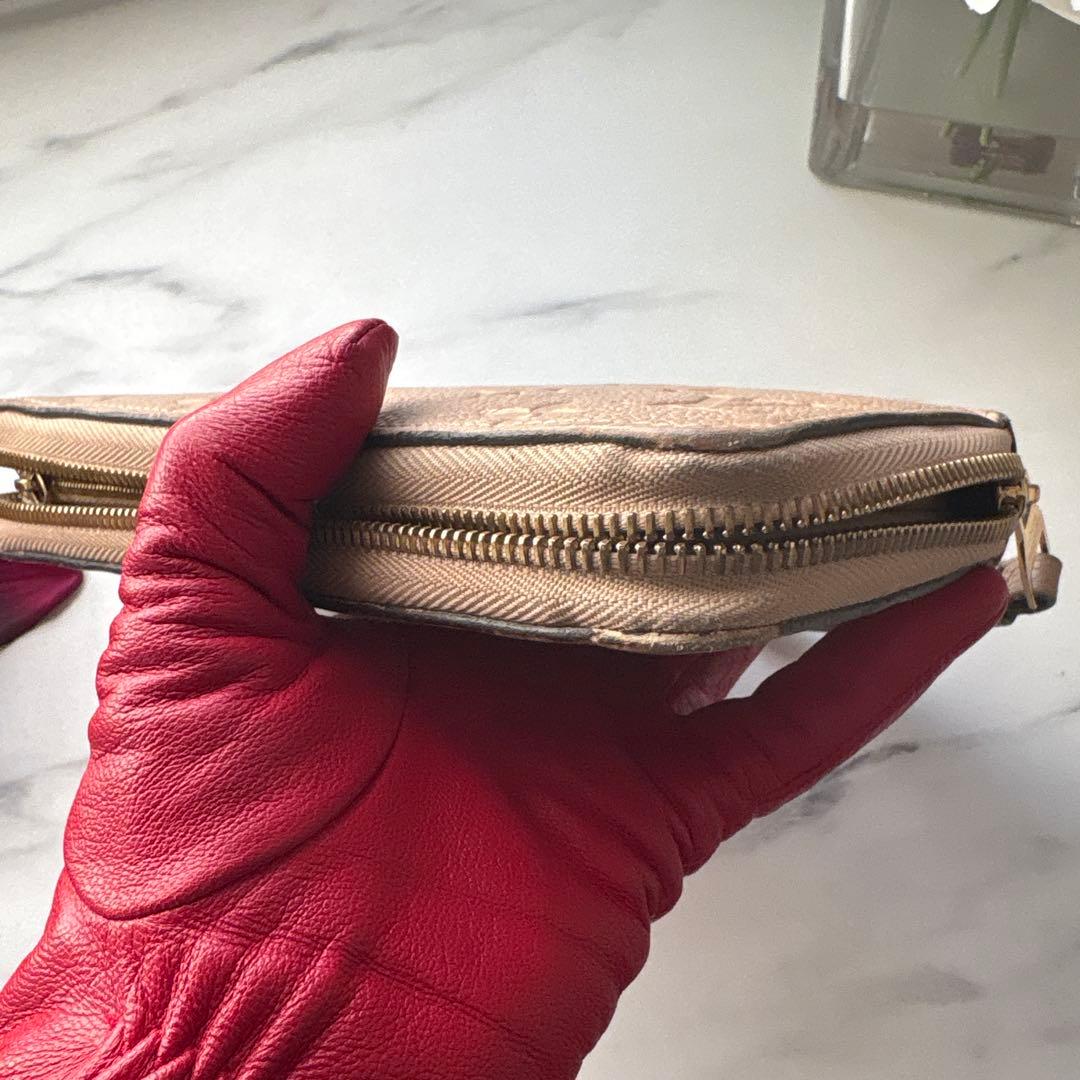 LOUIS VUITTON 長財布 ベージュ レザー