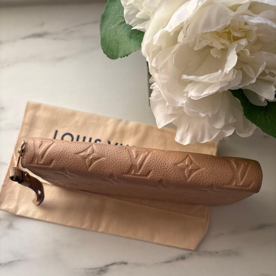 LOUIS VUITTON 長財布 ベージュ レザー