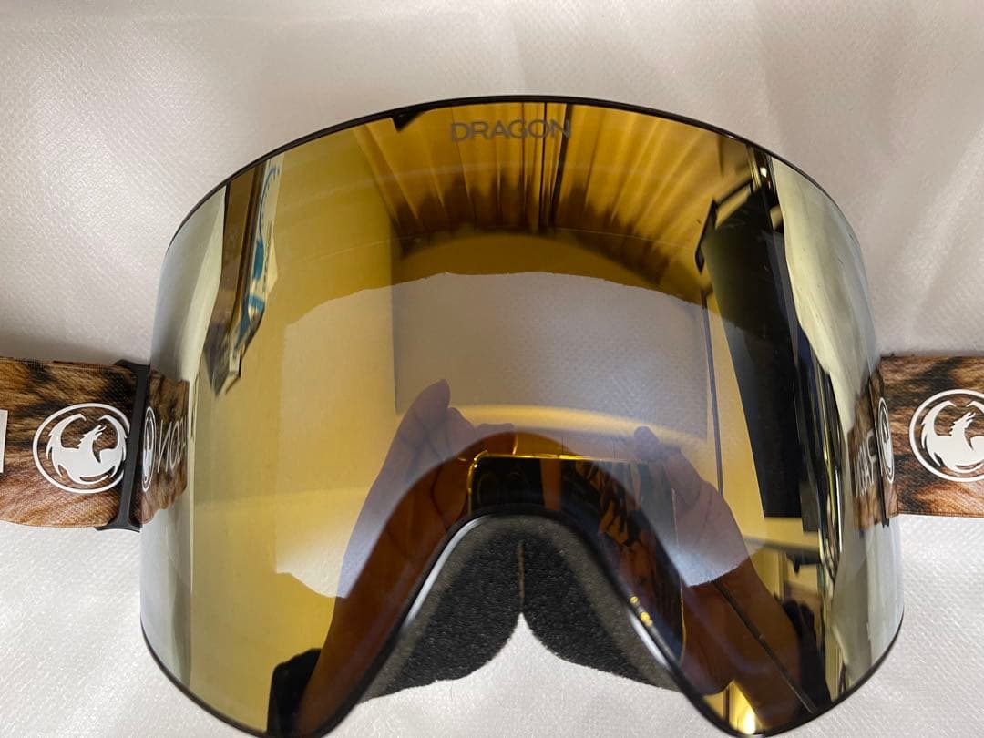 DRAGON フレームレス ゴールドゴーグル ケース付き
