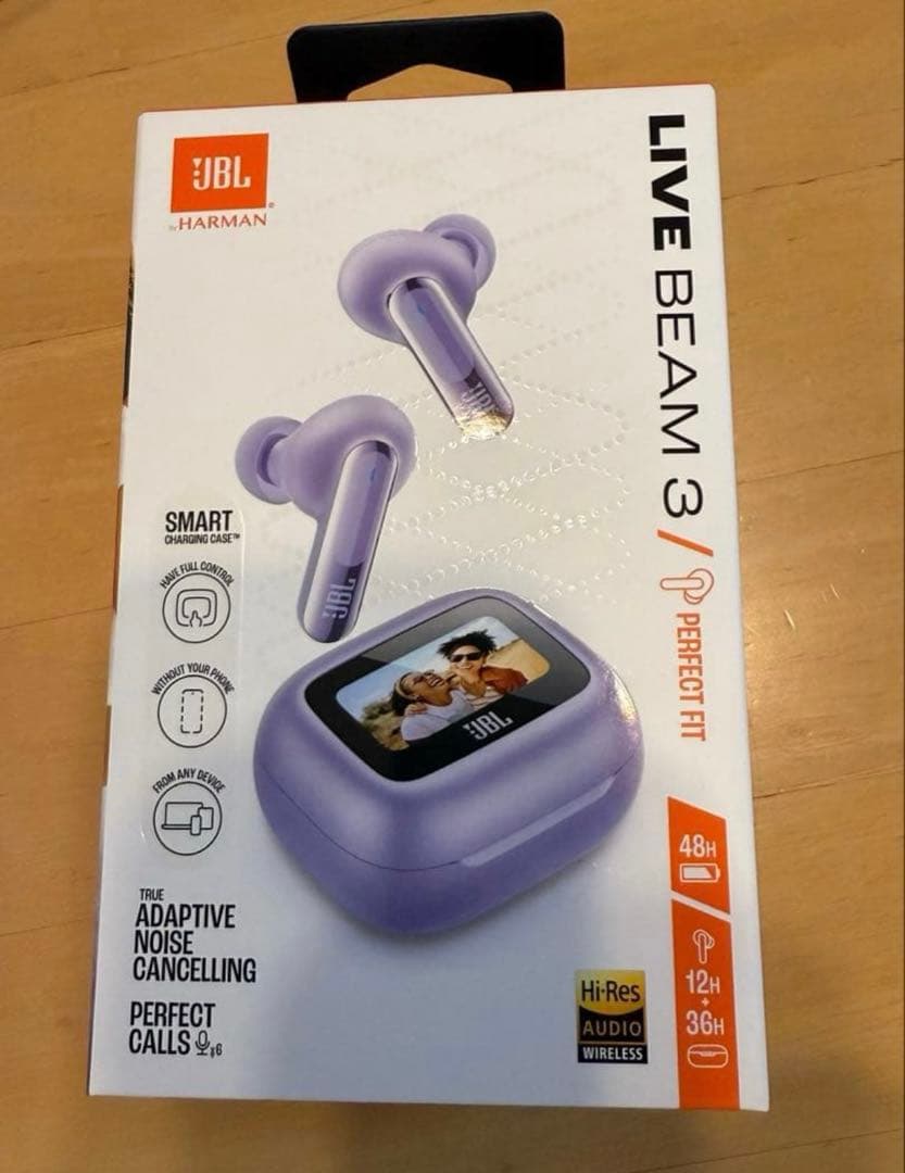 新品　JBL LIVE BEAM 3ワイヤレスイヤホン パープル