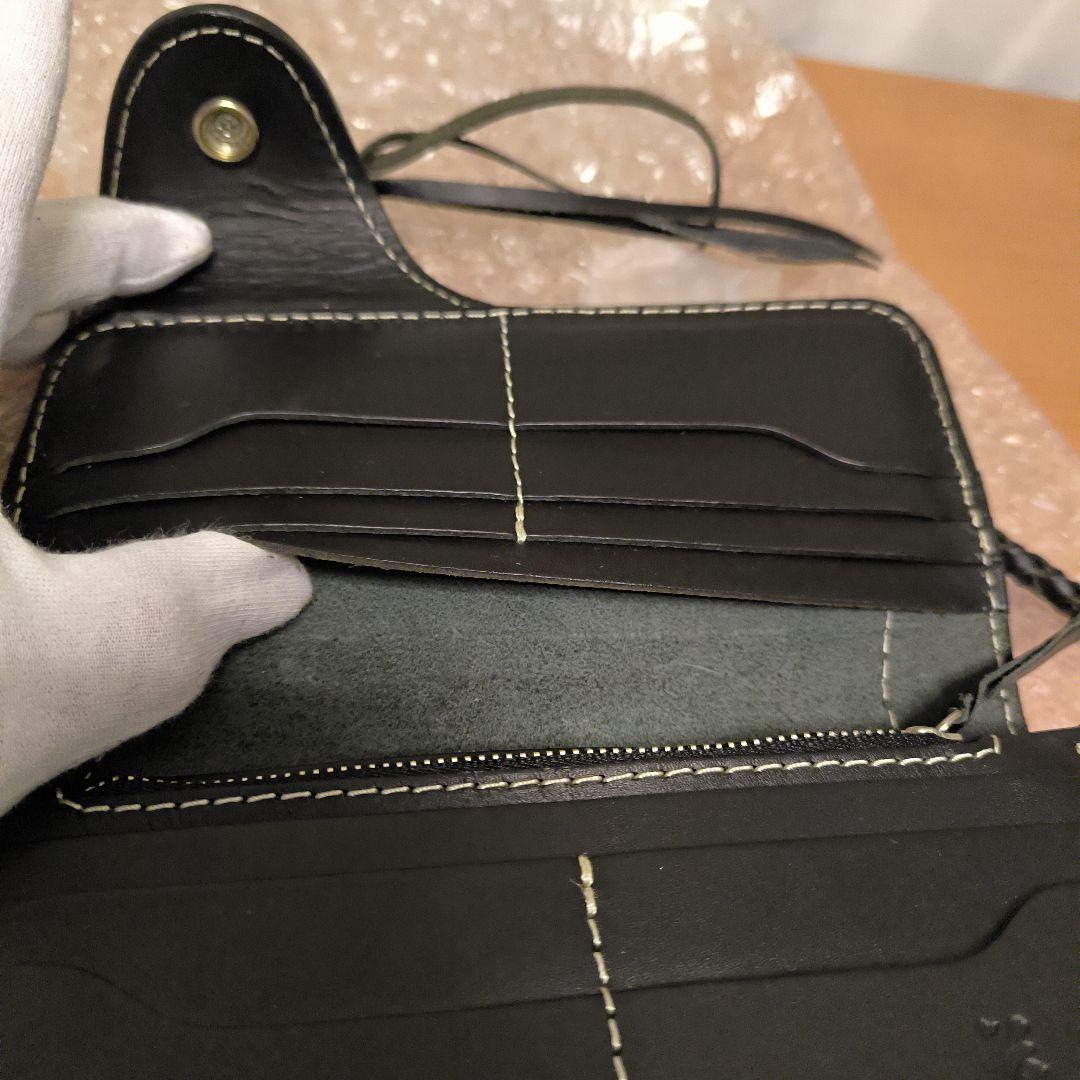 極美品　花山　デグナー　レザーウォレット長財布　京桜