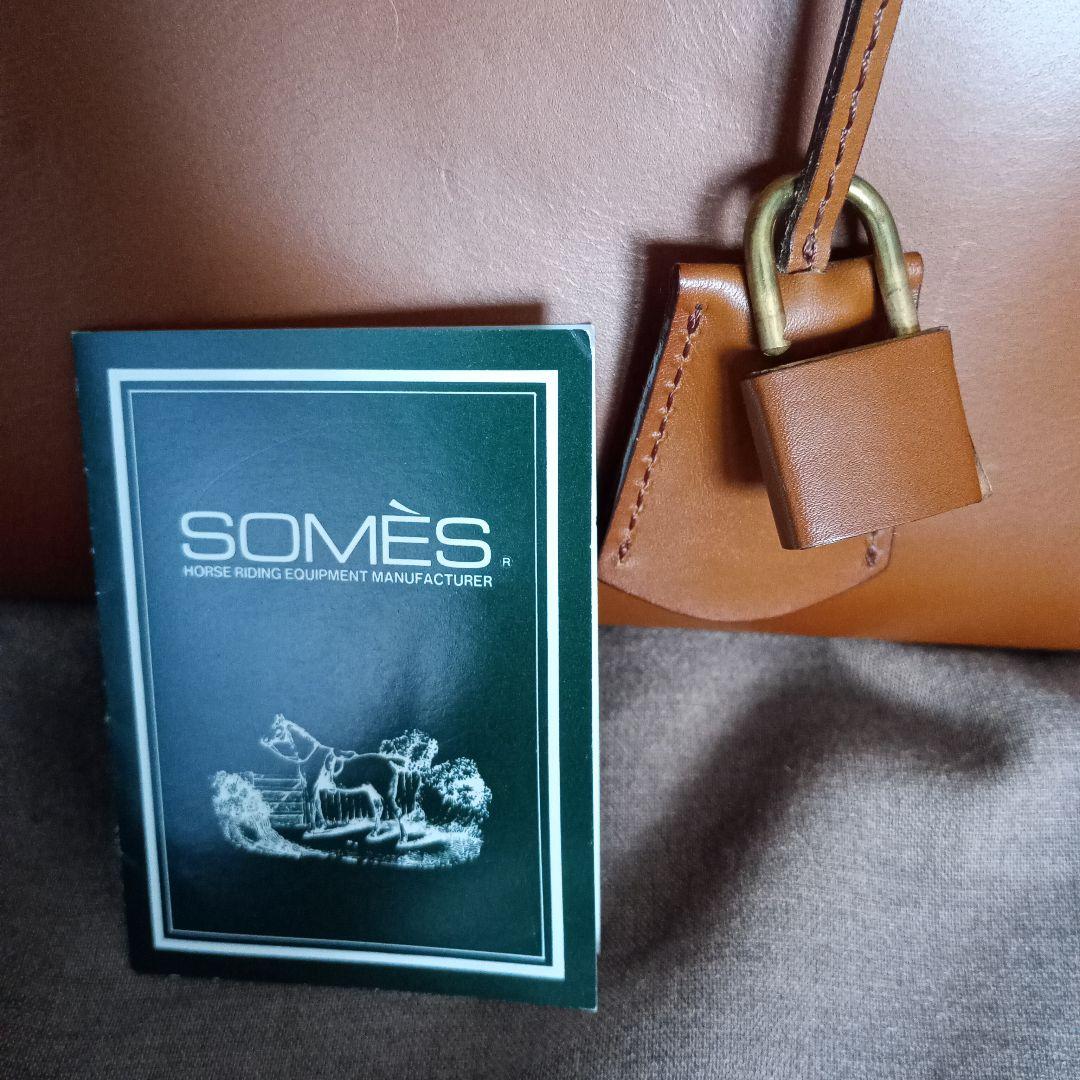 SOMÈS SADDLE ブラウンレザー ビジネスバッグ