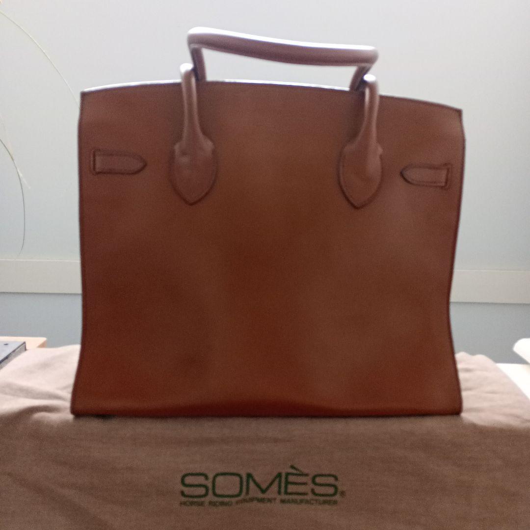 SOMÈS SADDLE ブラウンレザー ビジネスバッグ