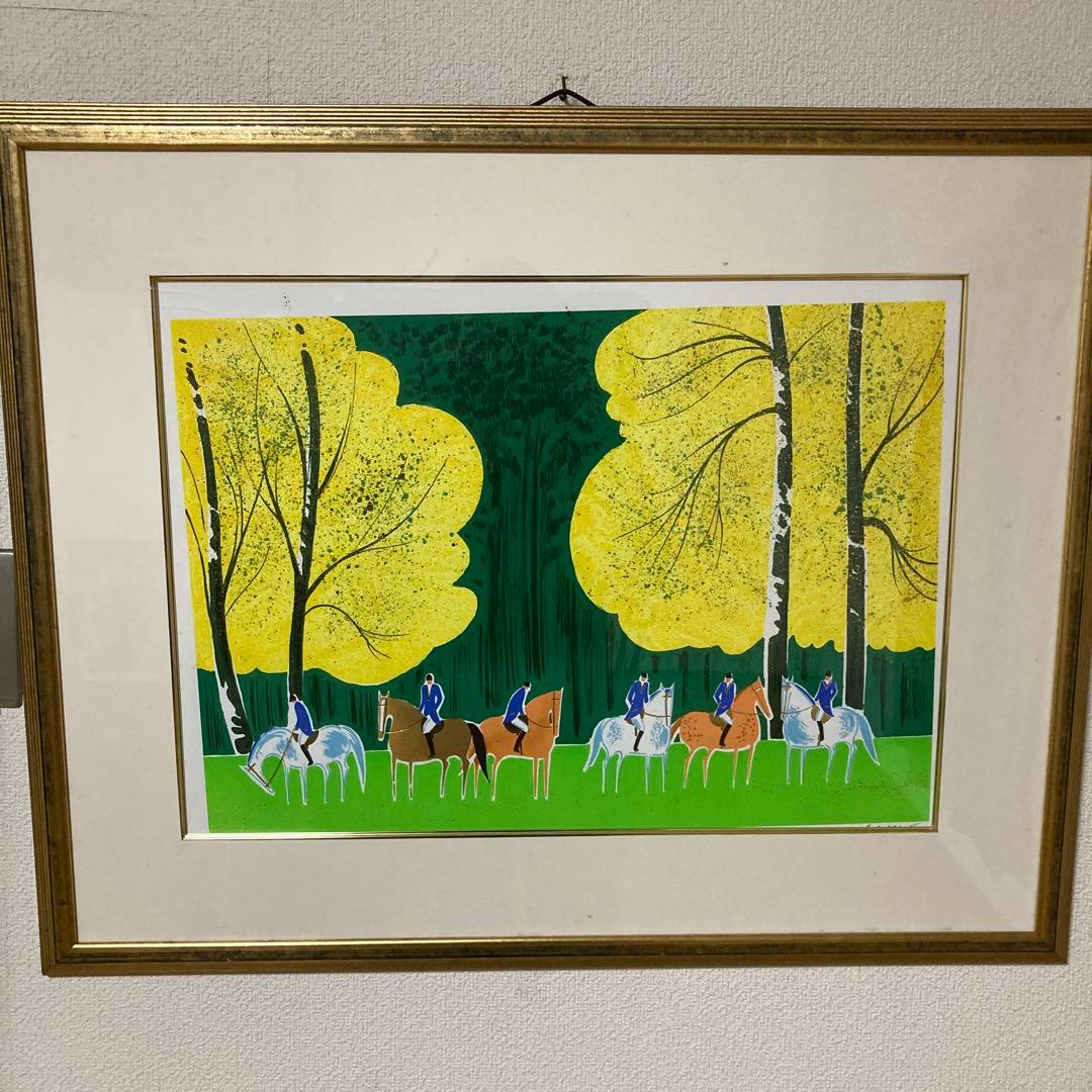 現代アート 馬と騎手の絵画