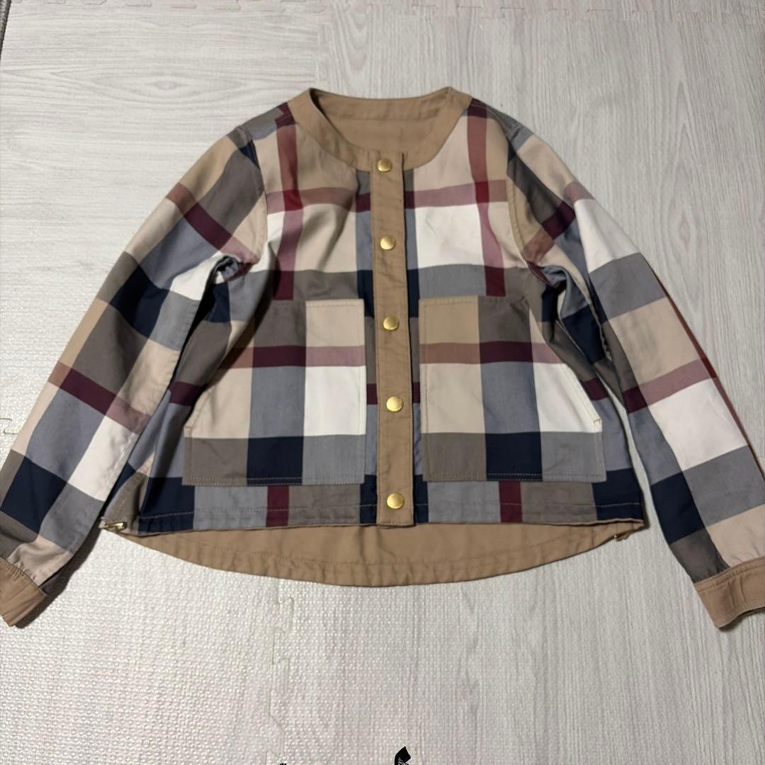 ブルーレーベルクレストブリッジ リバーシブル ブルゾン メガチェック