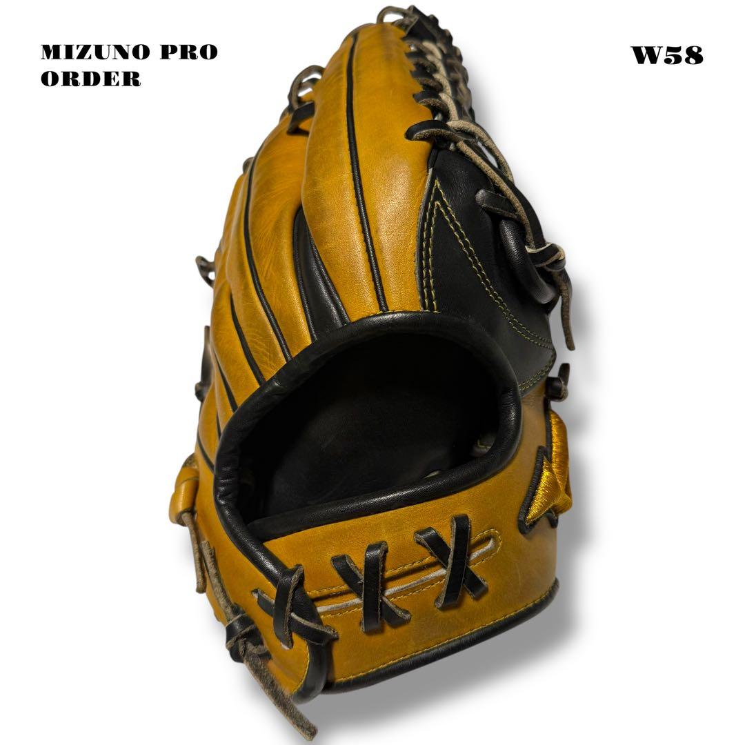 希少品！ MIZUNO PRO ミズノ プロ オーダー グローブ グラブ 黒 金