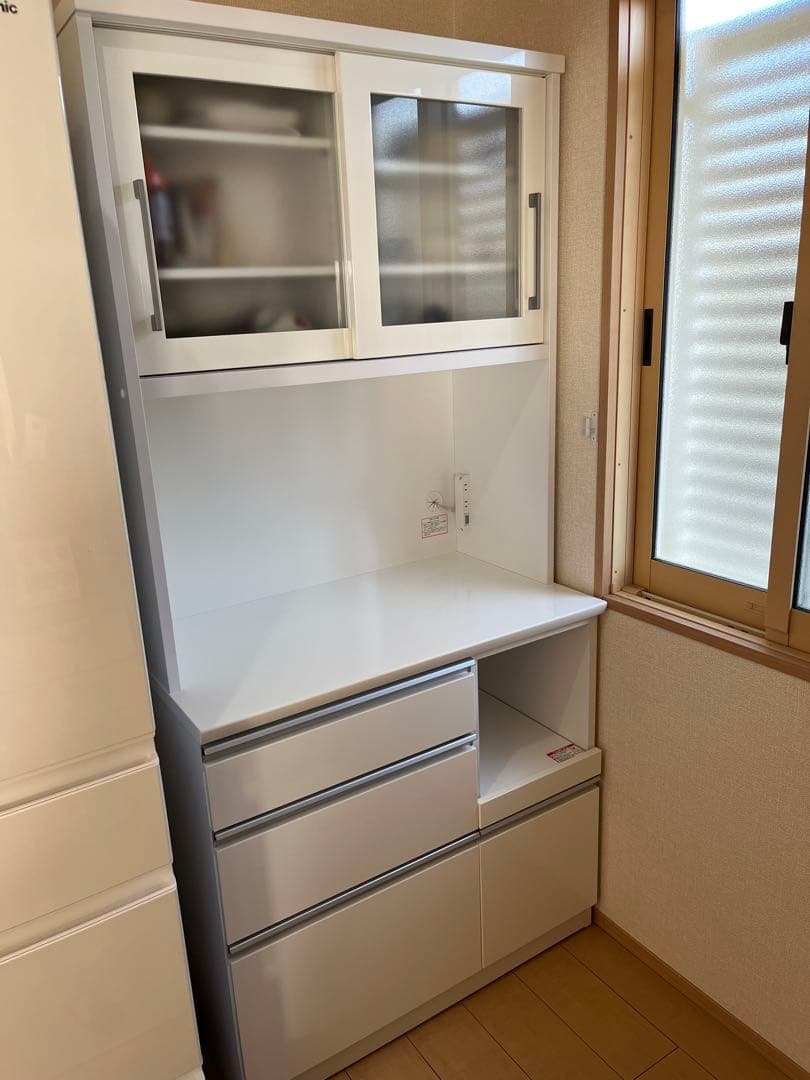 ニトリ キッチンボード 食器棚 レジューム ホワイト