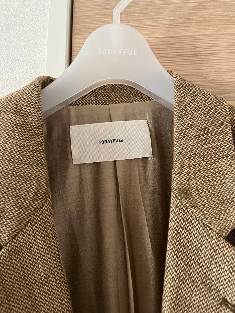 todayful Boyfriend Linen Jacket 36 ベージュ