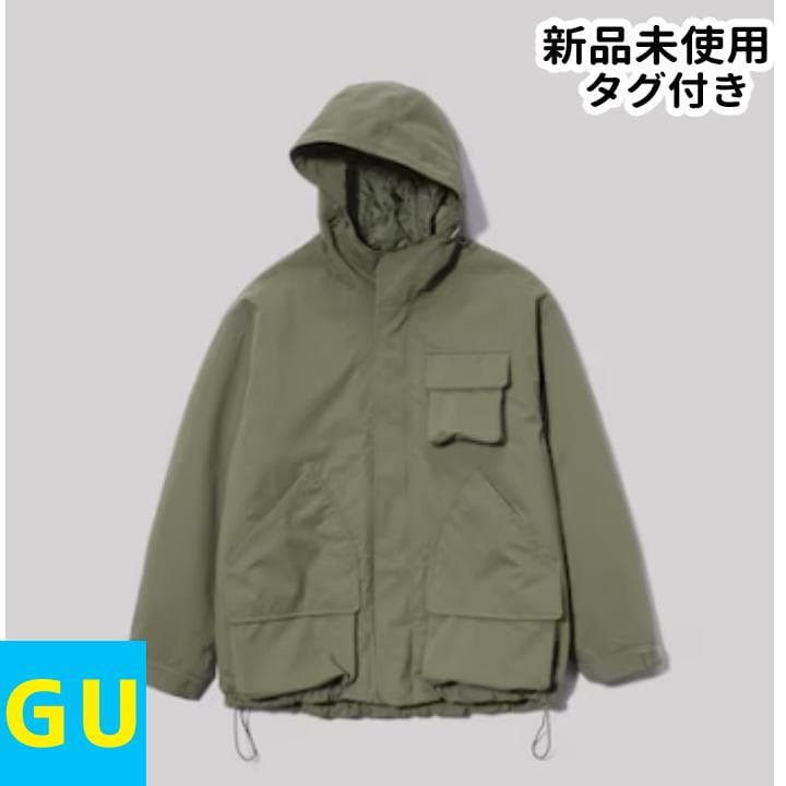 GU ENGINEERED GARMENTS パデッドシェルパーカ L オリーブ