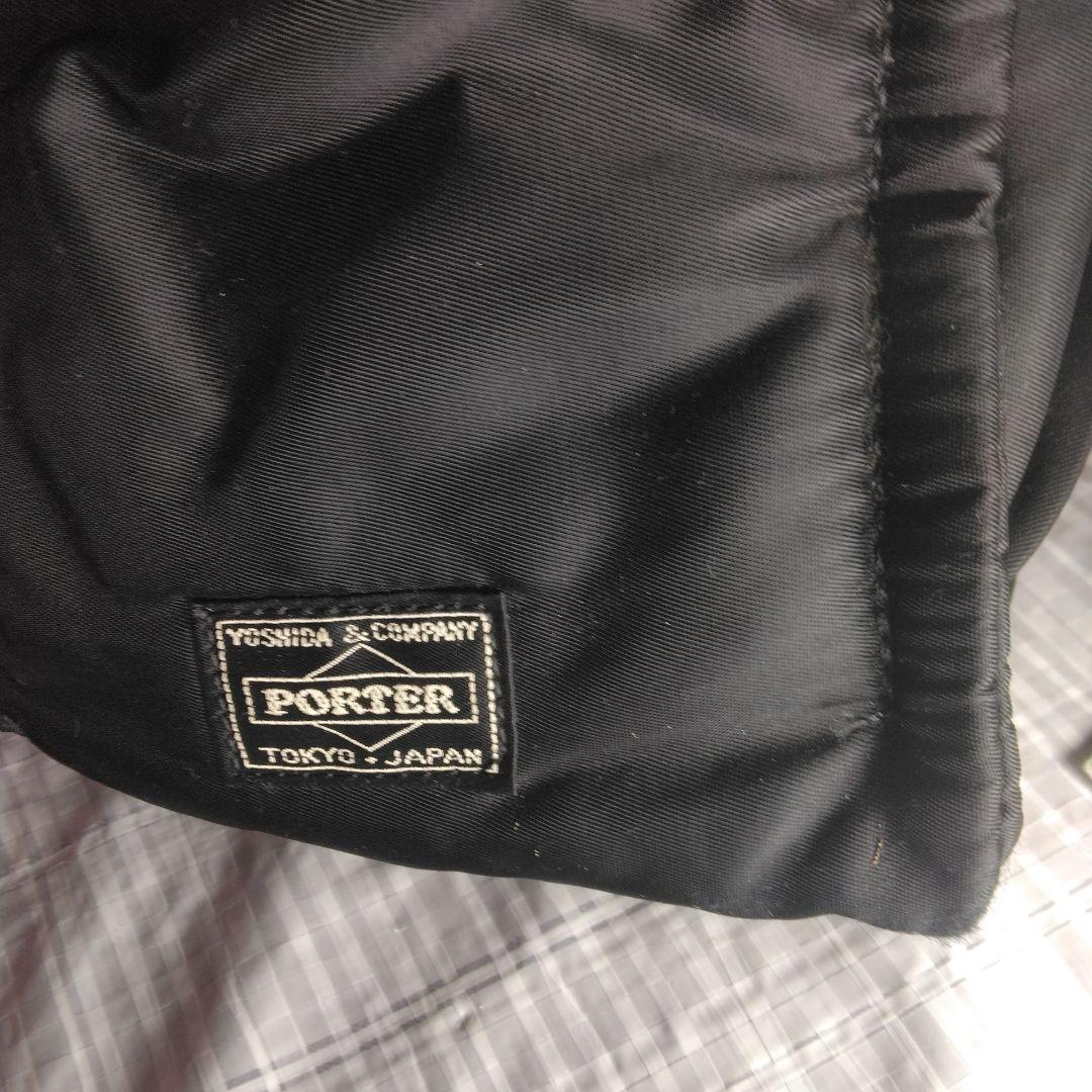 PORTER トートバッグ 黒　内部オレンジ色