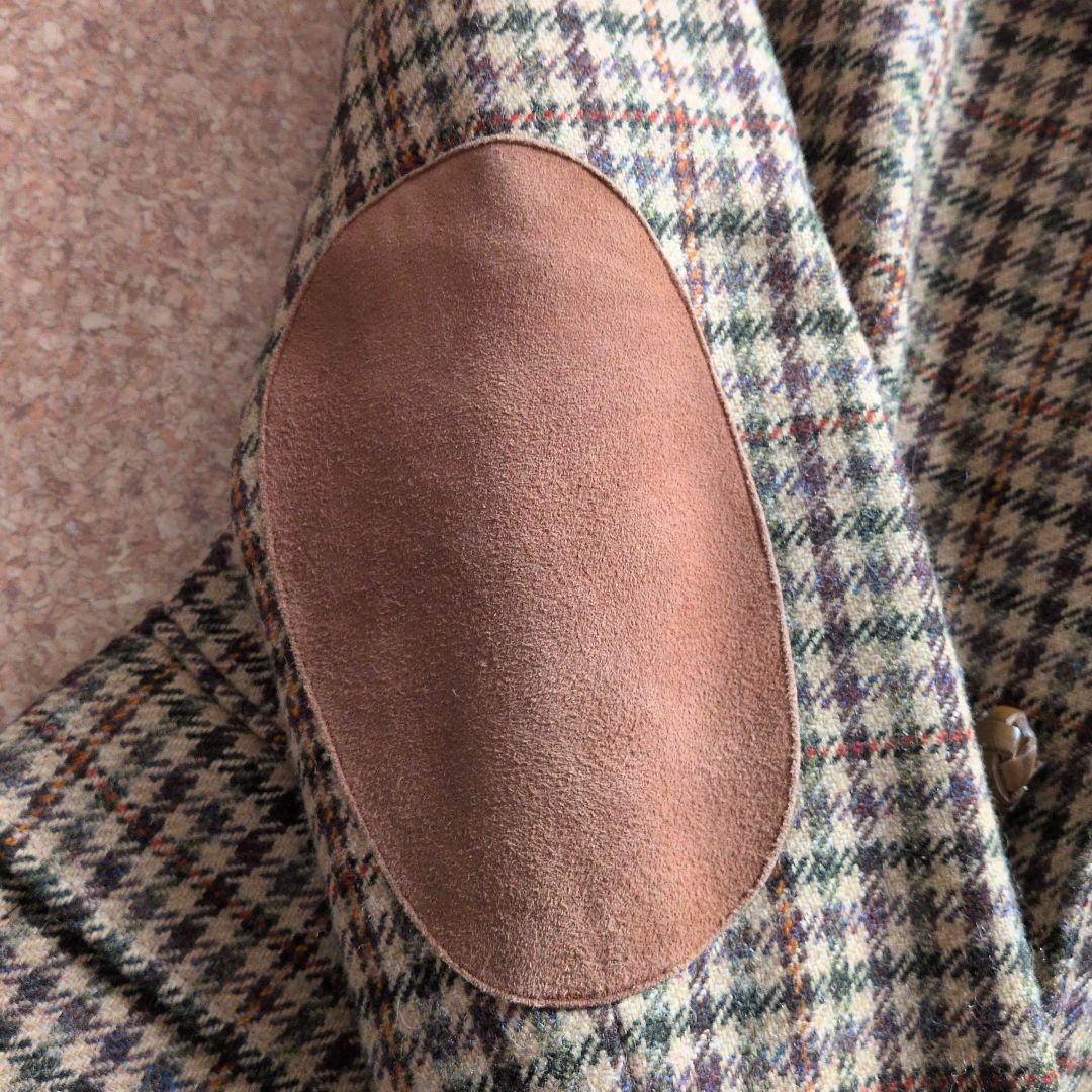 ラルフローレン 千鳥格子 くるみボタン エルボーパッチ ジャケット