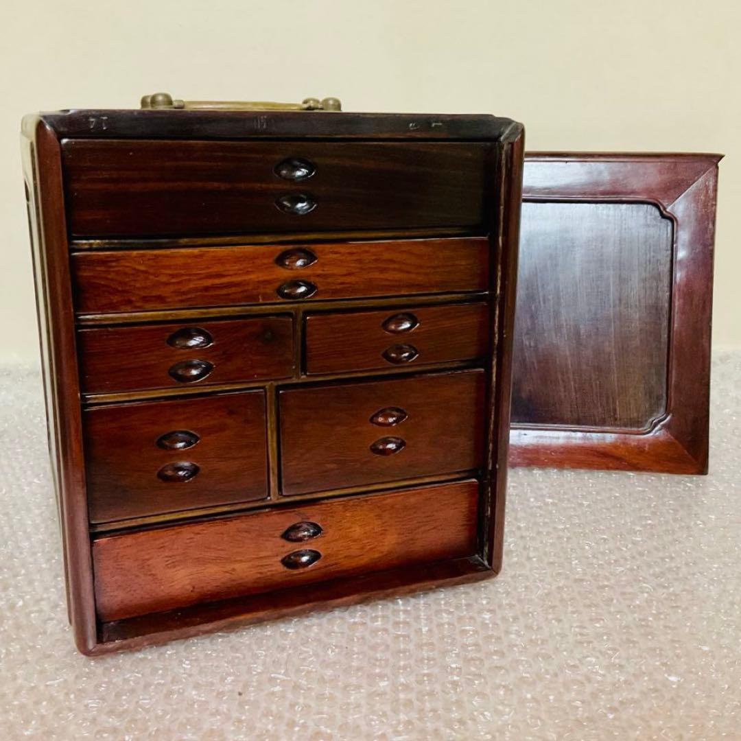 ⭐️ヴィンテージ⭐️【美品】唐木 中国古美術 書道篆刻 インテリア 印箪笥