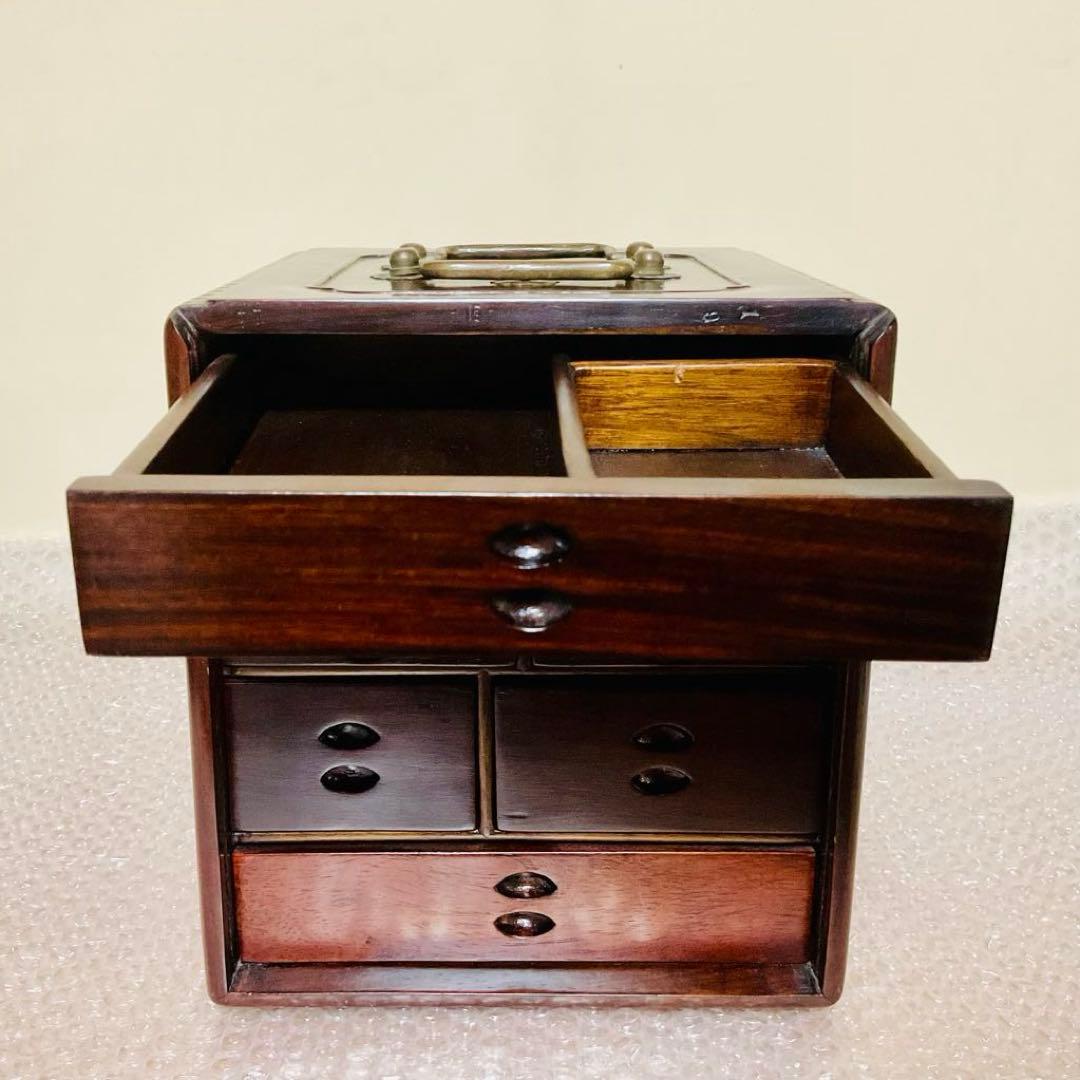 ⭐️ヴィンテージ⭐️【美品】唐木 中国古美術 書道篆刻 インテリア 印箪笥