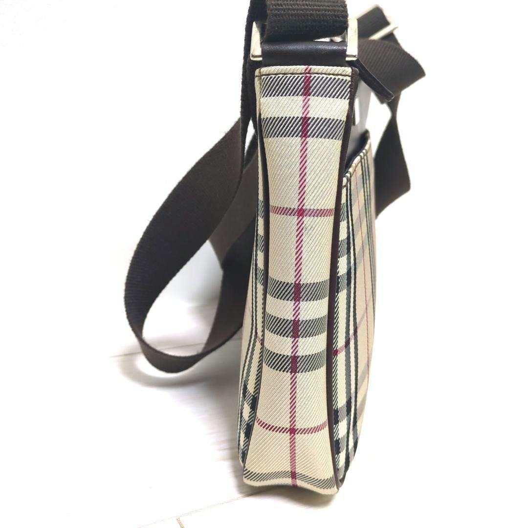 【美品】BURBERRY ノバチェック キャンバス レザー コンビ ショルダー