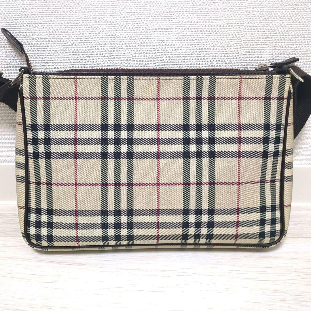 【美品】BURBERRY ノバチェック キャンバス レザー コンビ ショルダー
