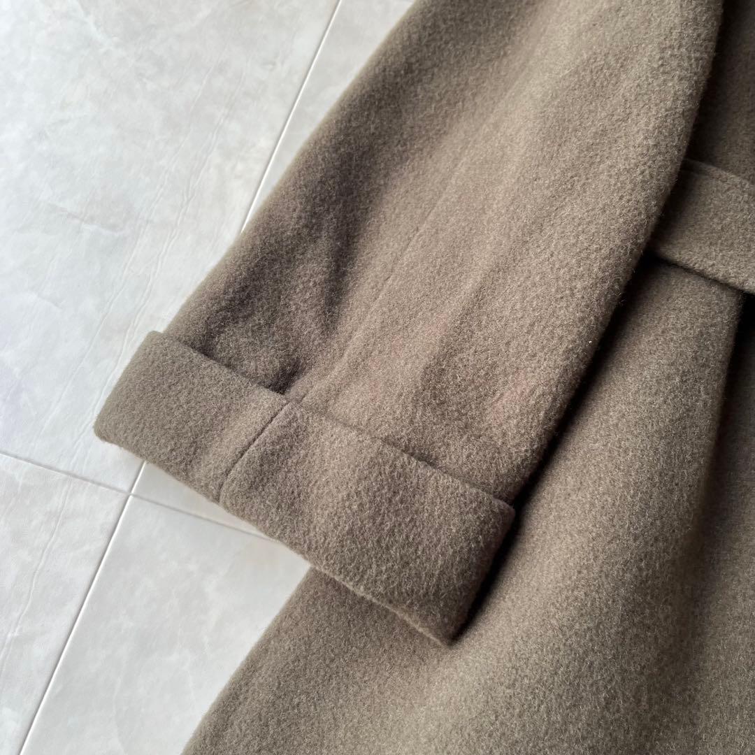 SHIPS Colors シップス カラーズ ウール ベルテッドコート グレーM