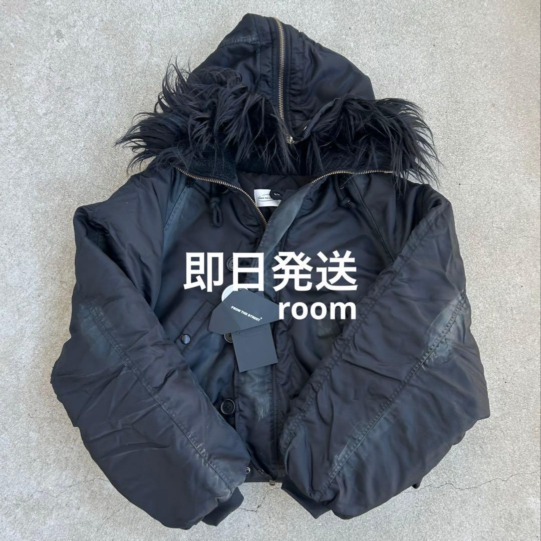 即日発送 opium n2b fur bomber jacket