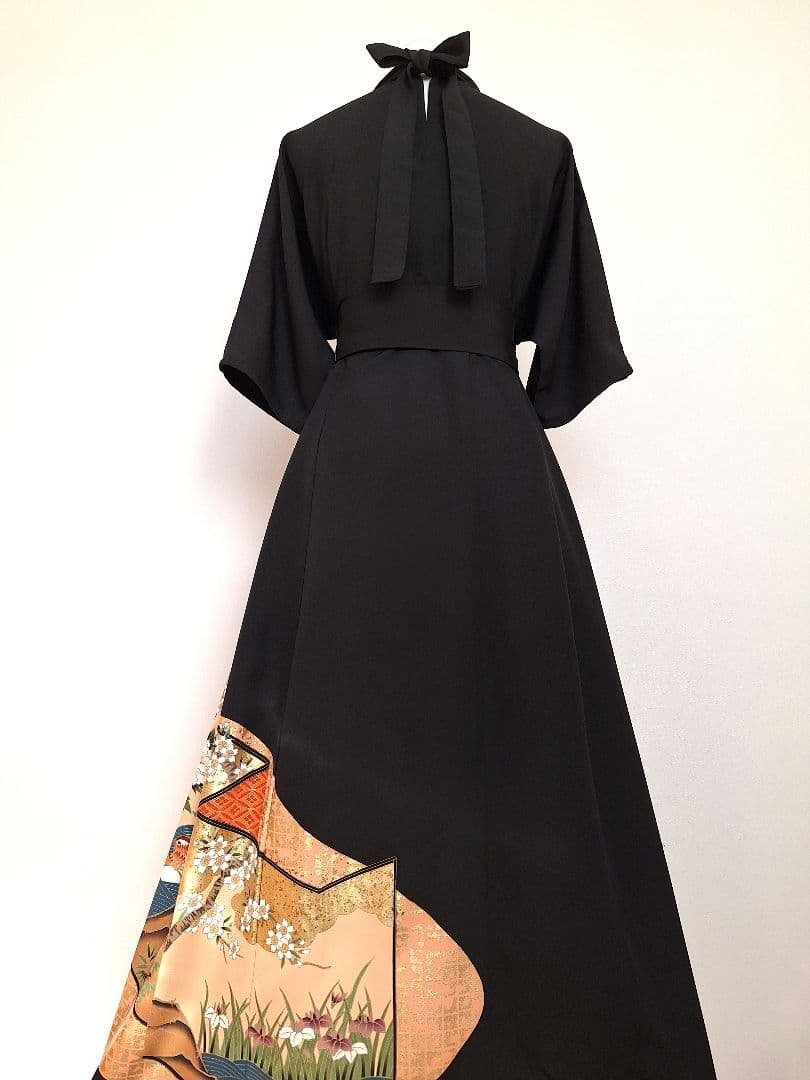 着物リメイクワンピース3638