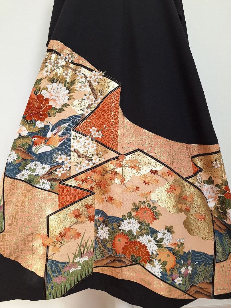 着物リメイクワンピース3638