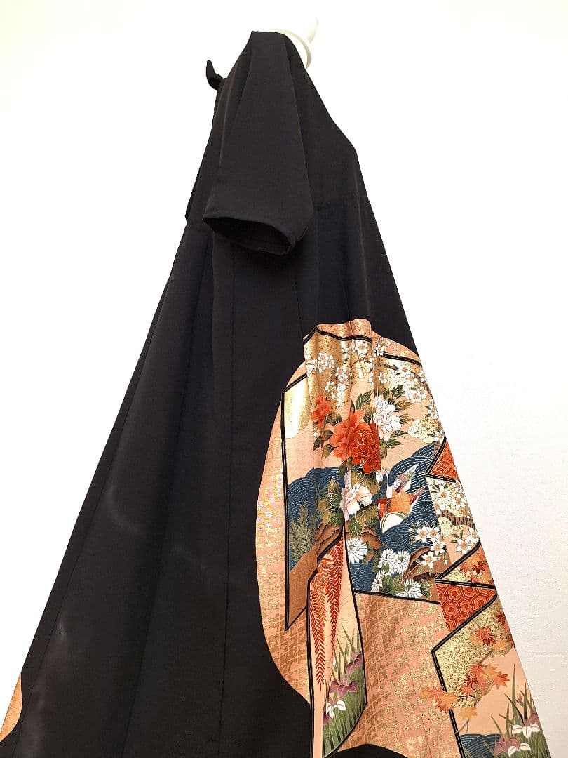 着物リメイクワンピース3638