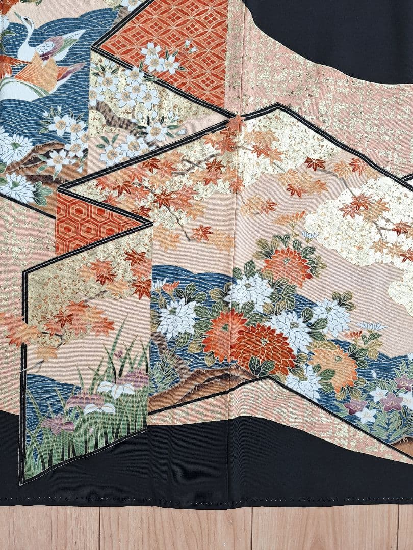 着物リメイクワンピース3638