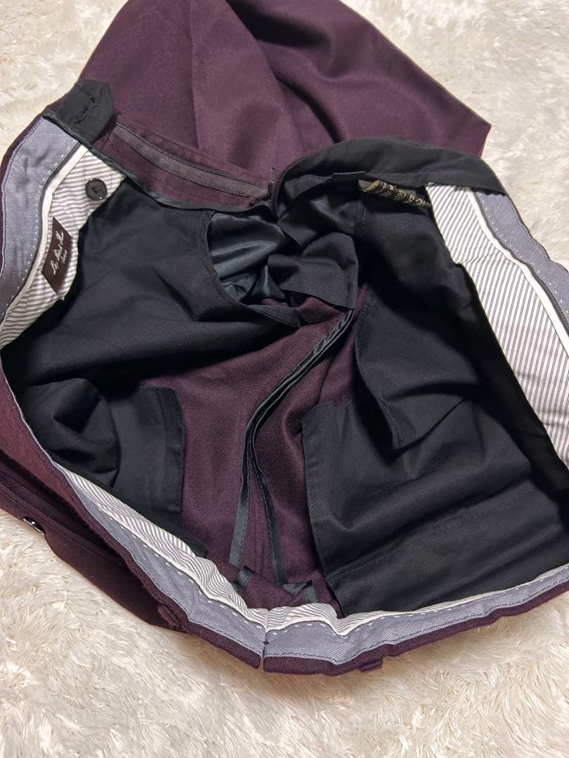 未使用　ルイジビアンキマントヴァ✖︎カノニコ　46 ウールフランネル　トラウザーズ