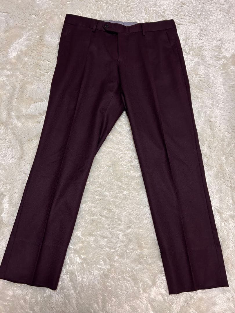 未使用　ルイジビアンキマントヴァ✖︎カノニコ　46 ウールフランネル　トラウザーズ