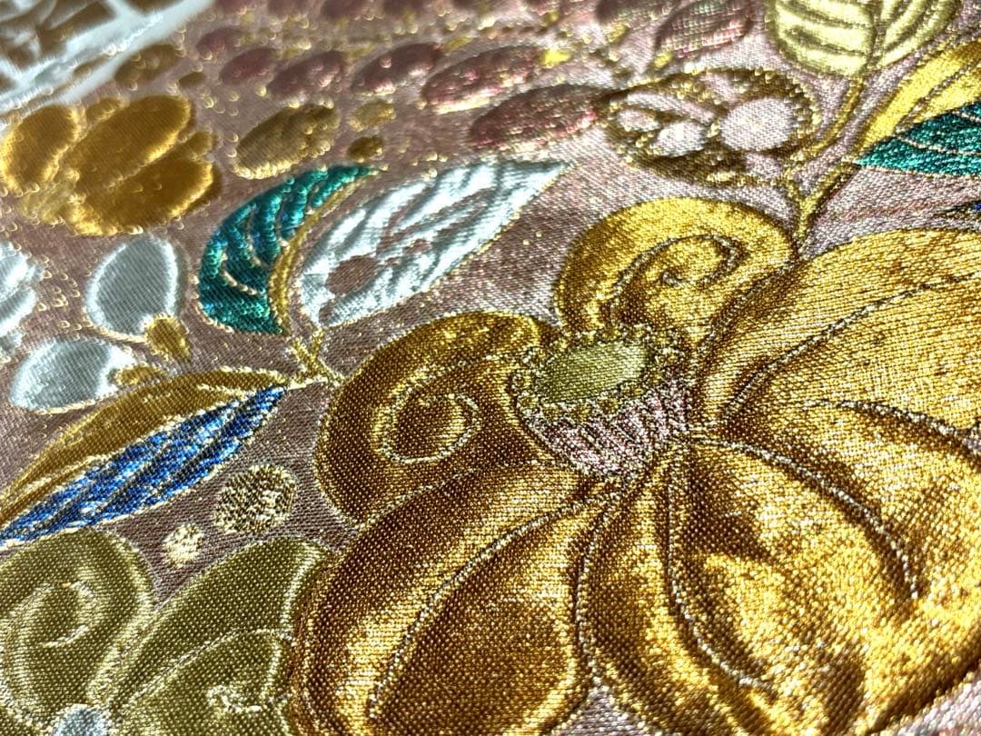 専用♡ 豪華♡金銀 辻が花 膨れ織　振袖用　正絹　袋帯