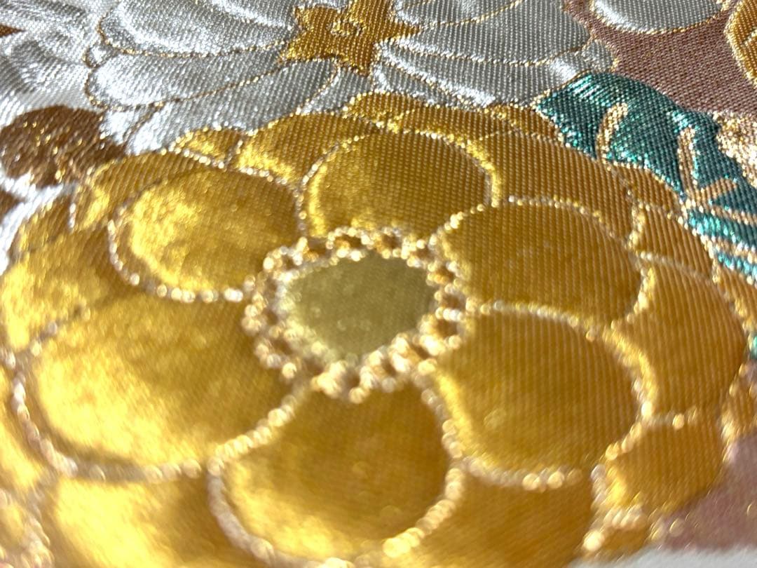 専用♡ 豪華♡金銀 辻が花 膨れ織　振袖用　正絹　袋帯